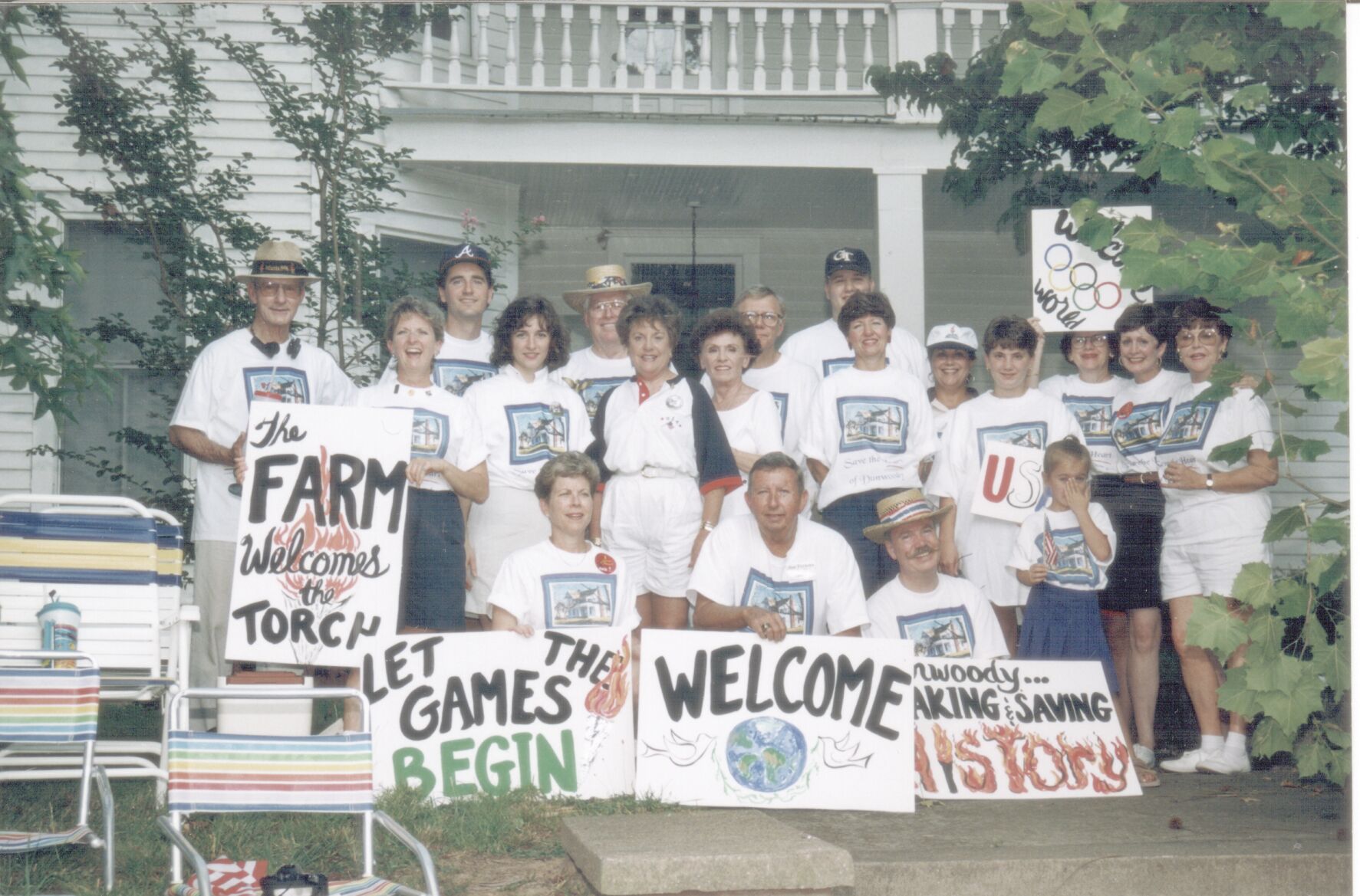 Cheek-Spruill House during Olympic torch pass 1996